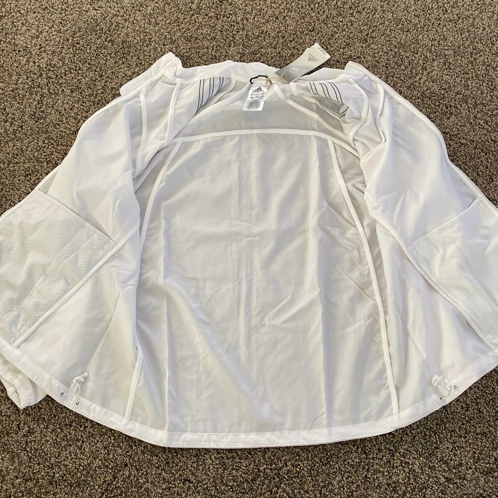 White Adidas Marathon Jacket - Large - Picture 6 of 8